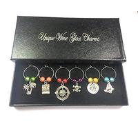 Libby's Market Place Pirates Treasure Island Wine Glass Charms with Gift Box