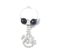 Libby's Market Place Silver Plated Scorpio Zodiac Star Sign Gifts Glass Charm on a Gift Card