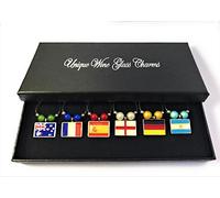 Libby's Market Place World Cup Countries Flags World Cup Party Wine Glass Charms with Gift Box