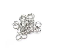 LIBCAM 50pcs Metal 20mm Jump Rings, 3/4 Inch Split Rings Connectors, Multi Color Jump Ring For Chain Link DIY Jewelry Findings Making(Rhodium)