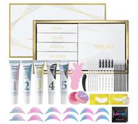 Libeauty Lash Lift and Tint Kit, Brow Lamination and Tint, Black Color Dye, 4 in 1 Eyelash and Eyebrow Perm Kit, Quick Lifting & Voluminous Coloring, Beginner Friendly, All Tools Included