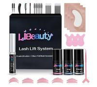 Libeauty Lash Lift Kit, Upgraded Version Lash Curling Perming Wave, Eyelash Lift Kit with Whole Tools, 10ml Brow Lamination Kit, Large Capacity for Curling Eyelashes at Home & Salon Use