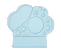 Libeauty Silicone Palette, Lash Lift and Tint Tray Cat Paw Shape Palette, 15 Function Silicone Plate for Brow Lamination and Dyeing, Eyelash Perm DIY Tool for Salon - Blue