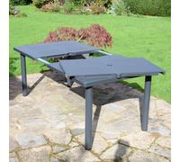 "LIBECCIO" 160/220x100cm EXTENDING GARDEN TABLE in ANTHRACITE by NARDI, ND/101