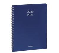 Libellus Brepols 1 Week to View Diary Forecast 12 Months Polypropylene Spiral Blue - August 2020 to August 2021-17 x 22 cm