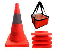 Liben Annurssy 4-Piece 15.5-Inch Collapsible Safety Traffic Cones Multi-Purpose Pop-Up Reflective Road Parking Orange Safety Cone