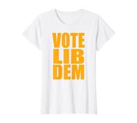 Liberal Democrats Vote Yellow General Election Vote Lib Dem Value Graphic T-Shirt, Women, White, M
