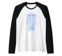 Liberal Politics for American Election Quote by JFK, Kennedy Raglan Baseball Tee