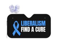 Liberalism Find A Cure Car Wind Sunshade Foldable Reflective Sun Visor
