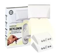 LIBERATECH Silver 2 Pack Motion Sensor Keyhole Light - Automatic on/Off Infrared LED, Suitable for Front Doors, corridors, Stairs in The Dark | 3-Way Installation (2PC White)