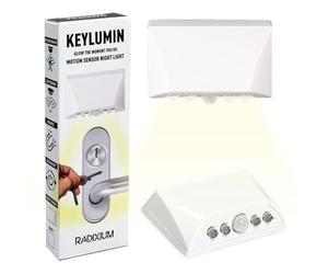 LIBERATECH White 1 Pack Motion Sensor Keyhole Light - Automatic on/Off Infrared LED, Suitable for Front Doors, corridors, Stairs in The Dark | 3-Way Installation