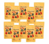 Liberation Fairtrade Piri Piri Peanuts | Vegan | Healthy Snack for Adults | Savoury Salted Corn Nuts | 90g x 10 packs
