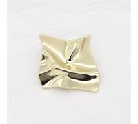 LIBERGA 10 Pcs Pleated Design Metal Buttons with Shank, Fashion Irregular Metal Button for Clothes Cardigans Coat Craft Projects, Golden, 35mm