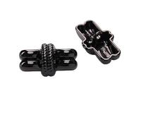 LIBERGA 20 Pcs Alloy Rope Knot Buttons with Shank, Black, 25mm, Sewing Button for Clothes, Cardigans, Coat, Craft Projects