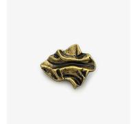 LIBERGA 20 Pcs Irregular Pleated Alloy Buttons with Shank,Vintage Gold,23mm