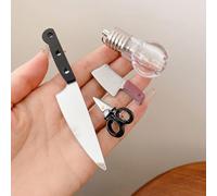LIBERGA 4 Pcs Knife Scissors Shape Hair Clips Funny Barrettes Headdress Halloween Party Decoration Hair Pins for Women