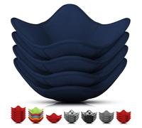 LIBERHAUS Microwave Bowl Holder 4-Pack, Microfiber, 7.5 In (Blue)