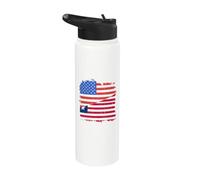 Liberia Flag Liberian Roots USA America Liberian Pride Stainless Steel Insulated Water Bottle