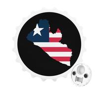 Liberia Flag Map Fashion Bottle Opener Beer Cap Shape Fridge Magnets Can Openers for Home Bar