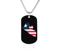 Liberia Flag Map Trendy Photo Necklace Unisex Memorial Necklaces Personalized Picture Pendant Chains