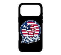 Liberia Freedom Lives Here Liberian Flag In a Raised Fist Case for iPhone 17 Pro Max