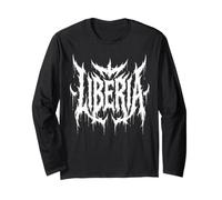 Liberia Gothic Typography | Bold Liberian Pride Heritage Long Sleeve T-Shirt