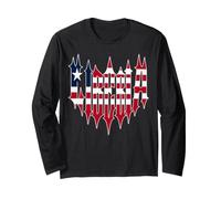 Liberia Gothic Typography with Liberian Flag Pride Long Sleeve T-Shirt