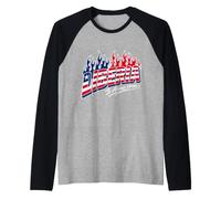 Liberia is Always Home Flame Typography with Liberian Flag Raglan Baseball Tee