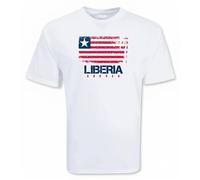 Liberia Men's Soccer T-Shirt in White | Size: 2XL Liberia White 2XL