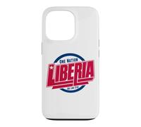 Liberia One Nation One Lone Star | Bold Liberia Typography Case for iPhone 13 Pro