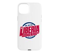 Liberia One Nation One Lone Star | Bold Liberia Typography Case for iPhone 15 Plus