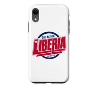 Liberia One Nation One Lone Star | Bold Liberia Typography Case for iPhone XR
