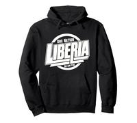 Liberia One Nation One Lone Star | Bold Liberia Typography Pullover Hoodie