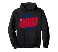 Liberia One Nation One Lone Star | Bold Liberia Typography Pullover Hoodie