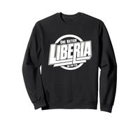 Liberia One Nation One Lone Star | Bold Liberia Typography Sweatshirt