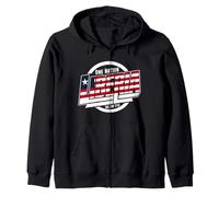 Liberia One Nation One Lone Star | Bold Liberia Typography Zip Hoodie