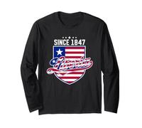 Liberia Since 1847 Shield Flag Patriotic Liberian Pride Long Sleeve T-Shirt