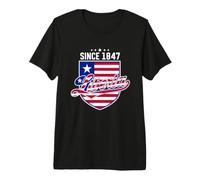 Liberia Since 1847 Shield Flag Patriotic Liberian Pride Premium T-Shirt