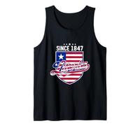 Liberia Since 1847 Shield Flag Patriotic Liberian Pride Tank Top