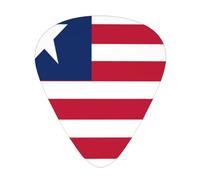 Liberian flag 12 Pack Guitar Picks Plectrums,4 pieces in each of 3 sizes, Suitable for a wide range of stringed instruments