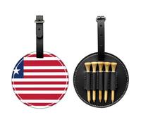 Liberian flag Black Printed golf tee storage bag - portable design, easy to organize tee, Black, One Size