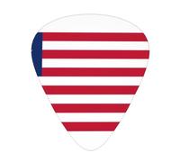 Liberian flag Guitar Picks 12 Pack Assorted Thickness-0.46mm 0.71mm 0.96mm Medium Thin Heavy Celluloid Style Picks for Acoustic Electric Guitar Ukulele