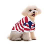 Liberian flag Print Cotton Dog T Shirt Breathable Soft Pet Clothes, for Small Medium Large Dogs Cats