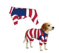Liberian flag Print Dog Clothes - 4 Legs Jumpsuit Sweatshirt for Small Medium Large Dogs Cats