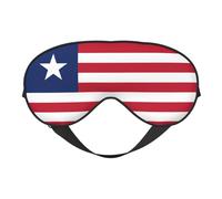 Liberian Flag Prints Double-Sided Eye Mask Adjustable Design Light-Blocking and Breathable Suitable for Rest and Travel.