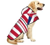 Liberian Flag Waterproof Dog Raincoat And Rain Jacket For Small Medium Large Dogs With Reflective Stripes And Adjustable Belly Strap