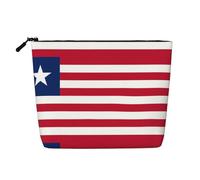 Liberian Flag Waterproof Large Capacity with Zipper Travel Business Trip Home Multifunctional Makeup Bag Storage Bag Coin Purse