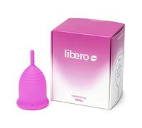 Libero Menstrual Period Cup - Small - Soft Menstruation Cup - Flexible 100% Medical-Grade Silicone - Reusable Period Cup - Light to Normal Flow - New User - Pre Birth