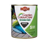 Liberon 110111 Garden Colour Care Decking Paint Gun Metal 2.5 Litre Libdpgm25L