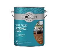 Libéron Superior Decking Stain - Durable Protection Against Extreme Weather - UV & Water-Resistant Finish - Anti-Slip - Biosourced Formula - Teak - 5 litres